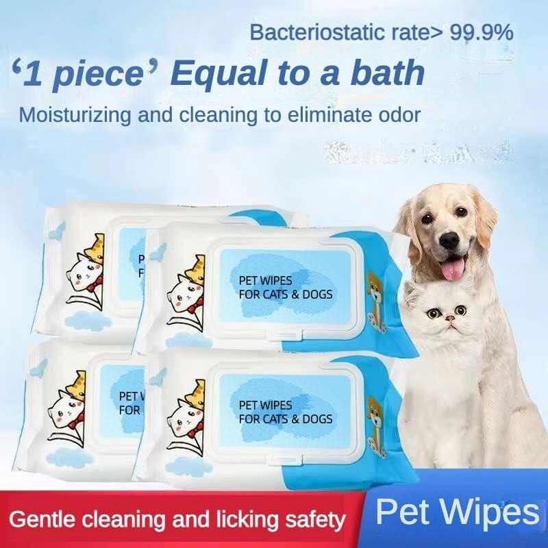 Pawverly Plant-Based Pet Wipes (Unscented)